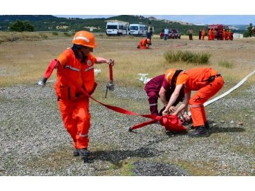 Orman Yangınları ile Mücadele Ekipleri yarıştı
