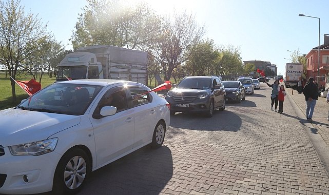 Ergene’de 23 Nisan’a Özel Araç Korteji