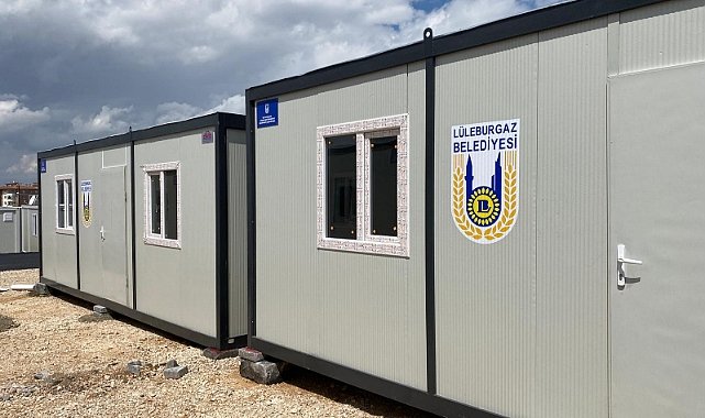 Lüleburgaz Belediyesinin Konteynerleri Depremzedelere Ulaştı
