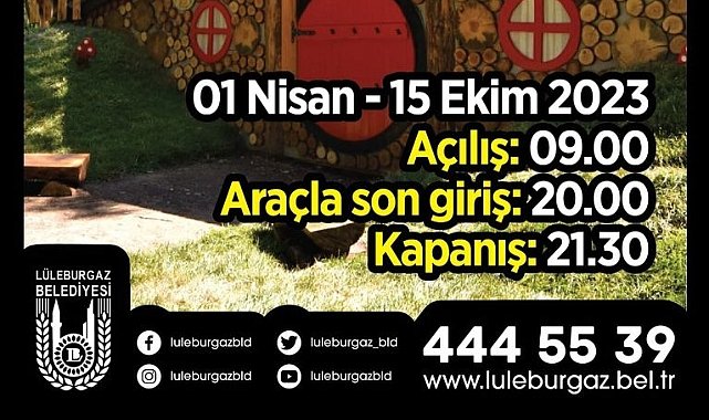 Lüleburgaz Kent Ormanı Açılış Kapanış Saatlerinde Güncelleme