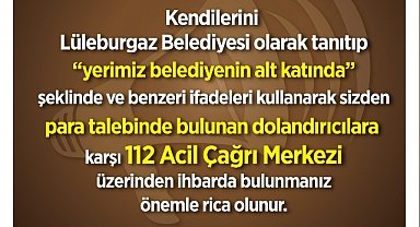 Belediye Dolandırıcılara Karşı Uyardı