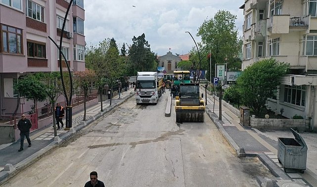 Keşan’da Hastane Caddesi Asfaltlanıyor