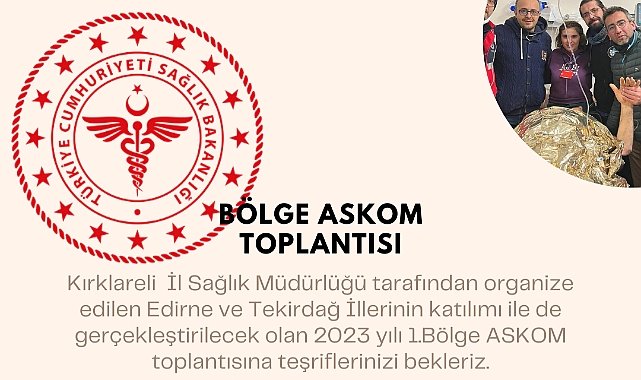 Bölge ASKOM Toplantısı Yarın Kırklareli’nde Düzenlenecek