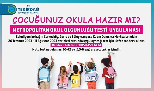 Çocuklara Metropolitan Okul Olgunluğu Testi Uygulaması