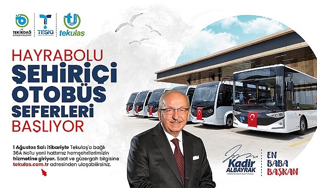 Hayrabolu Şehir İçi Otobüs Seferleri Başlıyor