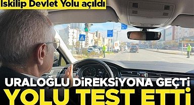 Bakan Uraloğlu direksiyona geçti, yolu test etti! İskilip Devlet Yolu açıldı